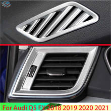 For Audi Q5 FY 2018 2019 2020 ABS Chrome Matte Air Vent Outlet Cover Dashboard Trim Bezel Frame Molding Garnish Accent Styling 2024 - buy cheap