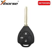 XHORSE XKTO03EN проводной универсальный пульт дистанционного управления для Toyota Style 3 кнопки для VVDI VVDI2 ключ инструмент английская версия 2024 - купить недорого