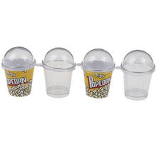 10pcs DIY Plastic Cups Miniature Cute Mini Cup with Dome Lid DollHouse Popcorn Ice Cream Jewelry Accessory 2024 - buy cheap