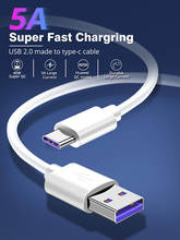 Cable USB tipo C 5A USB 3,1 macho a tipo C hembra, cargador de carga rápida, Cable de datos para Huawei Mate 10 P10 P20 Pro 2024 - compra barato