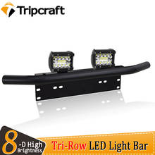 Tripcraft-Barra de luz LED de 3 filas para coche, Tractor, barco, todoterreno, 4x4, camión, SUV, ATV, conducción de 12V, 4 en 60W, 2 unidades 2024 - compra barato