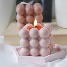 1pcs Magic Cube Candle Mould Soy Wax Essential Oil Aromatherapy Candle DIY Candle Material wax mold Pink White 2024 - buy cheap