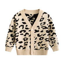 2020 свитер детские свитера с леопардовым принтом Одежда для мальчиков и девочек модная Милая одежда для маленьких девочек с леопардовым принтом весенне-осенняя одежда для детей от 2 до 8 лет 2024 - купить недорого