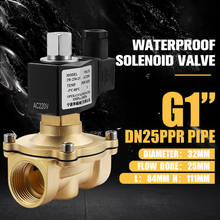 Válvula Solenoide eléctrica normalmente cerrada AC220V, válvula de Control de agua, bobina completamente cerrada G1/2 "G3/4" G1 ", fontanería para mejorar el hogar 2024 - compra barato