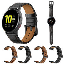 Ремешок из натуральной кожи для Gear Sport/S2 S3, браслет для Samsung Galaxy Watch Active 2 3 41/45 мм 42/46 мм 2024 - купить недорого