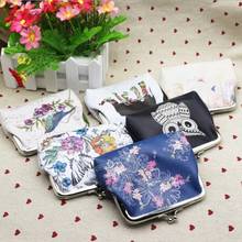 Animal Print Women Mini Owl Bird Flower Wallet Card Holder Case Coin Purse Clutch Handbag Bag Monederos Para Mujer Monedas 2024 - buy cheap