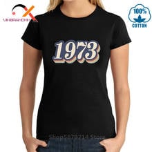Лучший подарок для матери, футболка на день рождения, футболка на день матери, Женская винтажная классическая одежда 70, ретро 1973 футболка с оригинальной частью 2024 - купить недорого