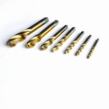 High quality HSS6542 Full CNC grinded 7pcs Machine spiral Tap Screw Taps HSS TIN coating M3 M4 M5 M6 M8 M10 M12 from 3mm-12mm 2024 - buy cheap