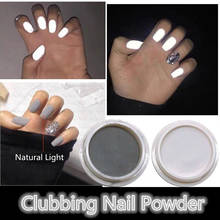 Reflective Nail Glitter Powder Shiny Dust Glow In The Dark Bar Disco Club Sparkling Pigment Fluorescent Dipping Powder Nails Art 2024 - buy cheap