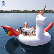 IHOME-flotador inflable para piscina de flamencos, unicornio arcoíris, gran oferta, para 8-10 personas 2024 - compra barato
