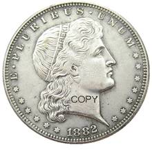 Eua 1882 $1 escudo brinco dólar padrões banhado a prata cópia moeda 2024 - compre barato