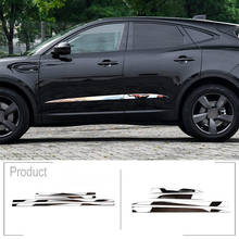 2 стиля, нержавеющая сталь, внешняя сторона автомобиля полоса для отделки дверей, отделка кузова для Jaguar E-Pace E PACE 2018 2019, автомобильный аксессуар 2024 - купить недорого