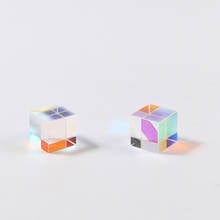 dichroic glass Photographic Dichroic Color K9 Rainbow laser Cube prism  15*15*15mm Size Crystal Teaching Customized 2024 - buy cheap