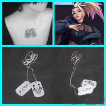 LOL KDA Akali-collar con colgante para mujer, joyería de moda para Halloween, Carnaval, accesorios de disfraz 2024 - compra barato