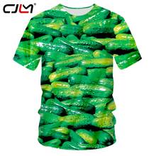 CJLM Tee Shirt Homme Short Sleeve 3D Tshirt Printing Vegetable Cucumber Green Hip Hop 7XL Habiliment Unisex Summer DropShip 2024 - buy cheap