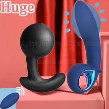 Massageador de próstata de expansão anal, vibrador sem fio com controle remoto, plug anal vibratório grande para homens e mulheres 2024 - compre barato