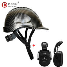 Darlingwell-chapéu rígido de segurança com protetor auditivo, abs, estilo, boné de trabalho, construção, mina ferroviária, tráfego, dropshipping 2024 - compre barato