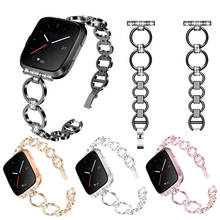 For Fitbit Versa/Versa Lite Stainless Steel Women Diamond Dress Jewelry Band Strap for Versa Smart Watch Bracelet Wristband 2024 - buy cheap