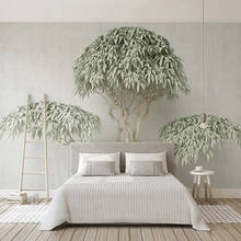 Foto personalizada criativo verde grande árvore sala de estar quarto design interior fundo da parede decoração mural papéis parede decoração para casa 2024 - compre barato