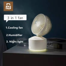 Youpin Wellsmart-miniventilador de refrigeración 3 en 1, humidificación por pulverización, sin cuchilla, humidificador de escritorio, portátil, luz LED nocturna 2024 - compra barato