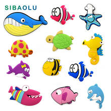 Ocean Cartoon Fish silicone fridge magnets whiteboard Animal sticker Refrigerator Magnets Kids Message post gift Home Decoration 2024 - buy cheap