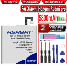 HSABAT 100% New 5800mAh BM4A Battery for Xiaomi Hongmi Redmi pro Batteries Rechargeable Accumulator Pack Replacement 2024 - buy cheap