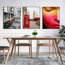 Wall Art Canvas Venice Boat Poster London City Wall Pictures for Living Room Red Face Girl Home Decor Cuadros Decoracion Salon 2024 - buy cheap