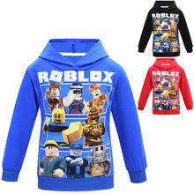 Kids Robloxing Hoodies Tee Spring and Autumn Hooded Tshirt Jogger Jumper Pullovers Teen Boys T-shirt Children Fashion Sweatshirt 2024 - buy cheap