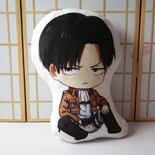 Anime Attack on Titan pillow toy Levi Ackerman short plush stuffed doll pillow double sided toy 48cm for gift 2024 - buy cheap