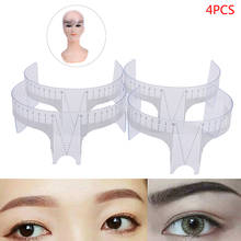 4pcs Reusable Eyebrow Ruler Tool Permanent Eyebrow Ruler Tattoo Stencil Brow Grooming Measure Tool Makeup Measures 2024 - buy cheap