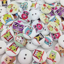 50 pcs 20MM Mix Owl Wood Buttons 2Holes Sewing Crafts Accessories WB305 2024 - buy cheap