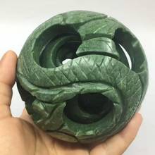 MOKAGY Large Natural Green Jade Quartz Crystal Carvings Stone 90mm-100mm 1pc 2024 - buy cheap