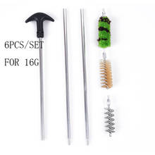 16 GA Gauge Aluminum Rifle Cleaning Kit Brush Tools 6pcs/Set For  Cleaning Hunting Shooting Gun Rifle 2024 - buy cheap