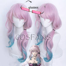 Akudama Drive Doctor Cosplay 60cm Long Curly Wave Christmas Pink Blue Wig Cosplay Anime Wigs Halloween props Wigs glasses 2024 - buy cheap