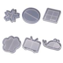 New Quicksand Mold Snowflake Round Square Model DIY Handmade Pendant Jewelry Making Silicone Molds Crystal Epoxy Mould 2024 - buy cheap