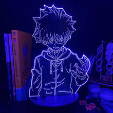 Anime hunter x hunter killua 3d led luz para decoração do quarto nightlight presente de aniversário acrílico led night lamp hxh killua badass 2024 - compre barato