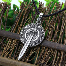 BUDROVKY-collar con colgante de vikingos nórdicos, amuleto de runa y espada Vegvisir, joyería Original, talismán 2024 - compra barato