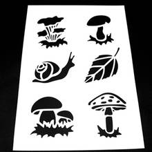 1pc Mushroom Stencils Painting Template DIY Coloring Embossing Accessories Scrapbooking Diary Stamp Decoration Reusable 2024 - buy cheap