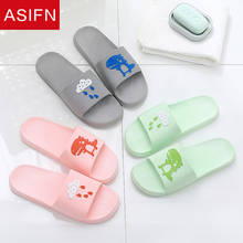 ASIFN Women's Cute Slippers Dinosaur Laides Summer Home Couple Indoor Bathroom Bath Non-slip Thick Mens Zapatos De Mujer Slides 2024 - buy cheap