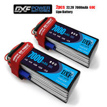 2 pces dxf lipo bateria 6s 22.2v 7000mah 60c max 120c brinquedos & hobbies para helicópteros rc modelos li-polímero bateria 2024 - compre barato