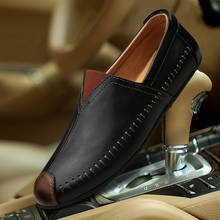 Zapatos planos de cuero genuino para hombre, calzado informal de marca de lujo, Estilo Vintage, Oxford 2024 - compra barato
