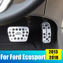 Cubierta de aluminio del Pedal del embrague del freno de combustible del coche, accesorios para Ford Ecosport MK2, 2013, 2014, 2015, 2016, 2017, 2018, 2019, 2020 2024 - compra barato