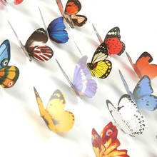 12pcs Multicolor Double Layer Wings 3D Butterfly Wall Sticker Magnet PVC Butterflies Party Kids Bedroom Fridge Decor Magnetic 2024 - buy cheap