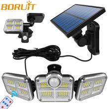 BORUiT 20w Super Bright Solar Lights 120 LEDs Waterproof Outdoor Indoor Solar Lamp PIR Motion Sensor Street Light for Garden 2024 - buy cheap