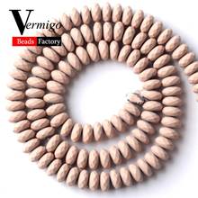 Light Pink Nanotech Rubber Hematite Abacus Beads For Jewelry Making 6mm Spacer Loose Stone Beads Diy Bracelets Accessories 15'' 2024 - buy cheap