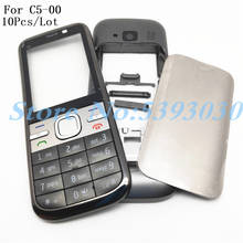 Funda frontal y trasera para Nokia C5 C5-00, carcasa completa con teclado en inglés o árabe, 10 unids/lote 2024 - compra barato