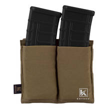 KRYDEX Double 5.56 Fast Draw Elastic Magazine Carrier Tactical High Speed Open Top MOLLE /PALS Rifle Magazine Pouch Coyote Brown 2024 - buy cheap