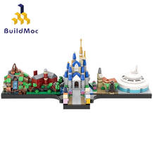 BuildMOC, волшебное королевство, скалое дерева Lif, замок Золушки, городская архитектура, модель уличного вида, строительные блоки, игрушки, подарок для детей 2024 - купить недорого
