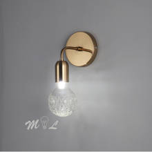 Современный стеклянный светильник, Золотая стена + лампы, лампа для ванной комнаты, гальванизированный металлический G9 Led бра, настенный светильник, осветительная зеркальная лампа 2024 - купить недорого