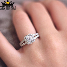 Hot Women Rings with Crystal Fashion aaa Cubic Zirconia Wedding Engagement Ring Band Jewelry Accessories Anillos Bijoux ring 925 2024 - buy cheap